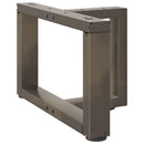 vidaXL 2 db fekete, T-alakú acél dohányzóasztal láb 50x25x(30-31) cm