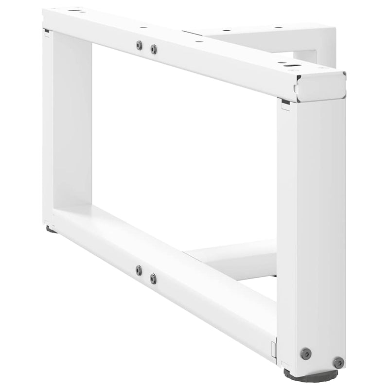 vidaXL 2 db fehér, T-alakú dohányzóasztal láb 60x25x(30-31) cm acél dohányzóasztal láb