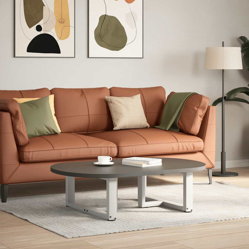 vidaXL 2 db fehér, T-alakú dohányzóasztal láb 60x25x(30-31) cm acél dohányzóasztal láb