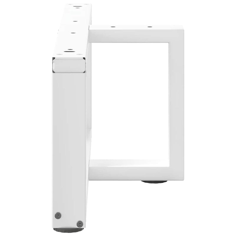 vidaXL 2 db fehér, T-alakú dohányzóasztal láb 60x25x(30-31) cm acél dohányzóasztal láb