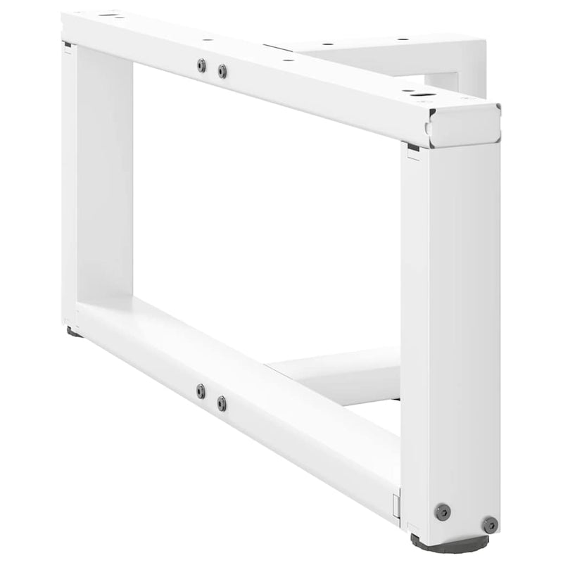 vidaXL 2 db fehér, T-alakú dohányzóasztal láb 60x25x(30-31) cm acél dohányzóasztal láb