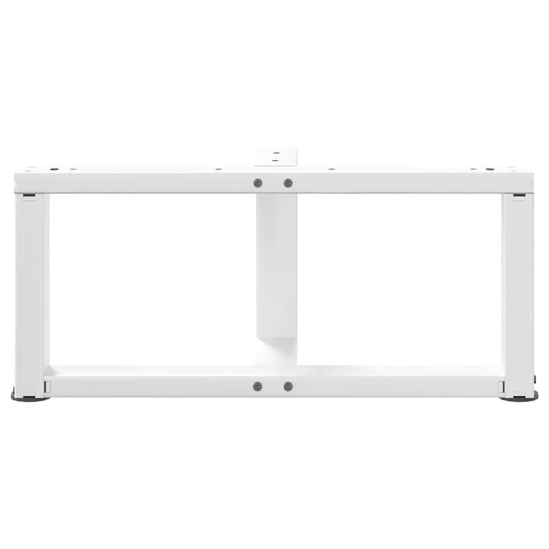 vidaXL 2 db fehér, T-alakú dohányzóasztal láb 60x25x(30-31) cm acél dohányzóasztal láb