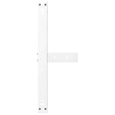 vidaXL 2 db fehér, T-alakú dohányzóasztal láb 60x25x(30-31) cm acél dohányzóasztal láb