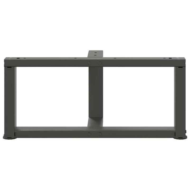 vidaXL 2 db antracitszürke, T-alakú acél dohányzóasztal láb 60x25x(30-31) cm