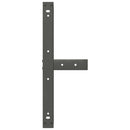 vidaXL 2 db antracitszürke, T-alakú acél dohányzóasztal láb 60x25x(30-31) cm