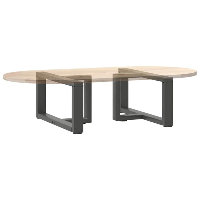 vidaXL 2 db antracitszürke, T-alakú acél dohányzóasztal láb 60x25x(30-31) cm