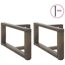 vidaXL 2 db fekete, T-alakú acél dohányzóasztal láb 60x25x(30-31) cm