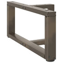 vidaXL 2 db fekete, T-alakú acél dohányzóasztal láb 60x25x(30-31) cm