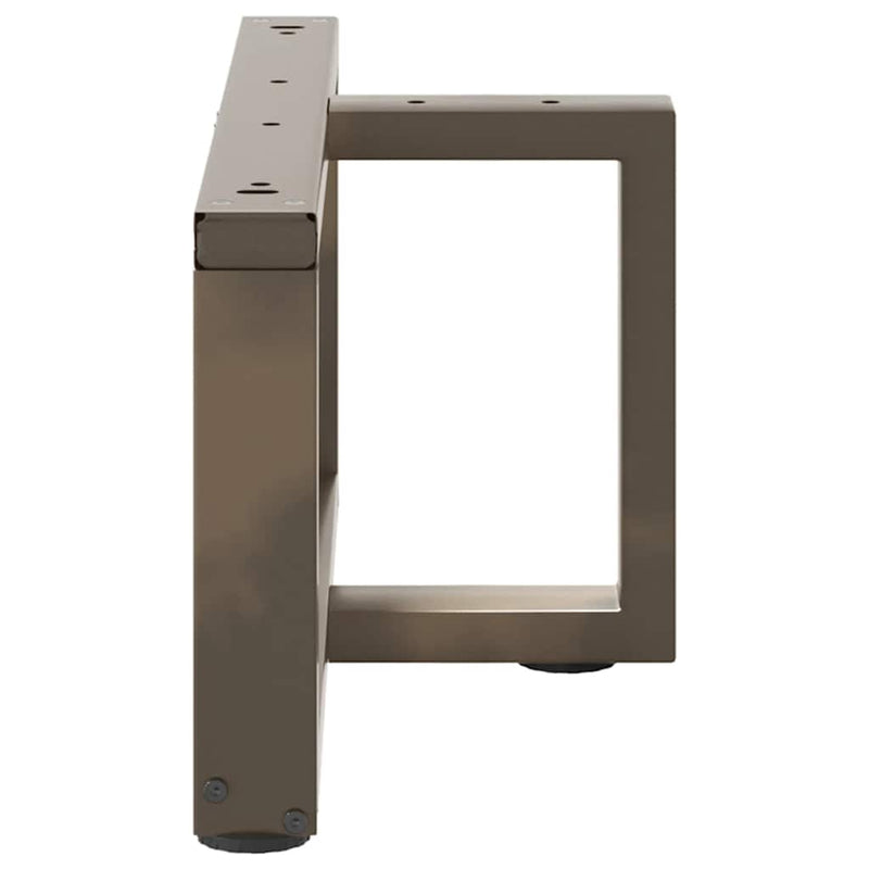 vidaXL 2 db fekete, T-alakú acél dohányzóasztal láb 60x25x(30-31) cm