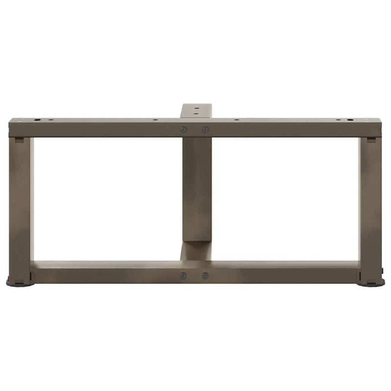 vidaXL 2 db fekete, T-alakú acél dohányzóasztal láb 60x25x(30-31) cm