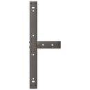 vidaXL 2 db fekete, T-alakú acél dohányzóasztal láb 60x25x(30-31) cm