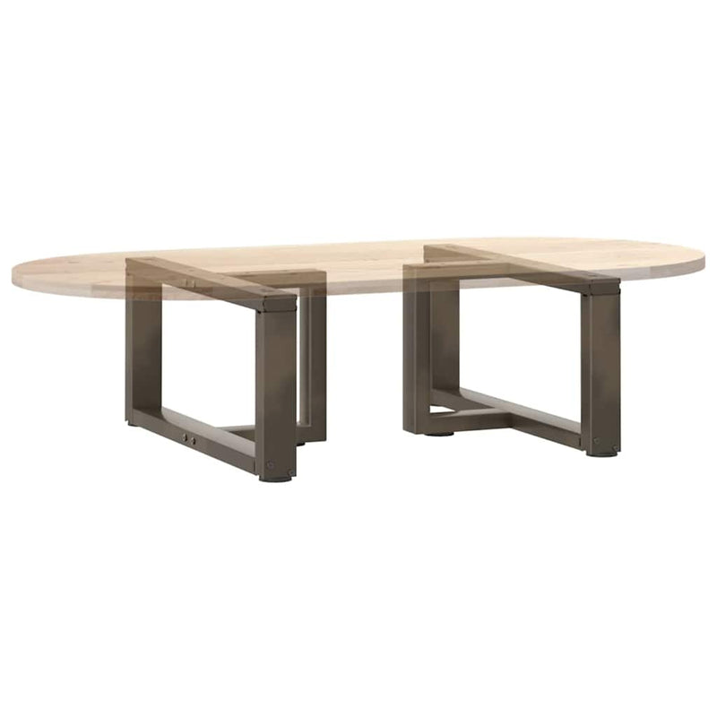 vidaXL 2 db fekete, T-alakú acél dohányzóasztal láb 60x25x(30-31) cm