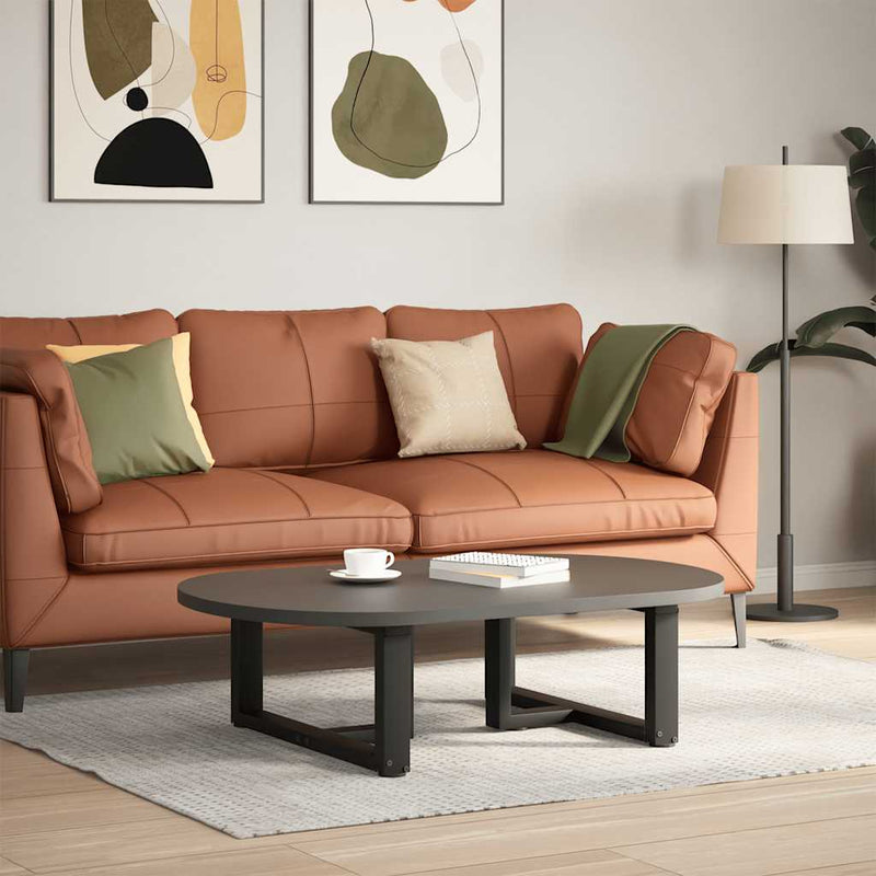 vidaXL 2 db fekete, T-alakú acél dohányzóasztal láb 70x25x(30-31) cm