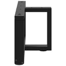 vidaXL 2 db fekete, T-alakú acél dohányzóasztal láb 70x25x(30-31) cm