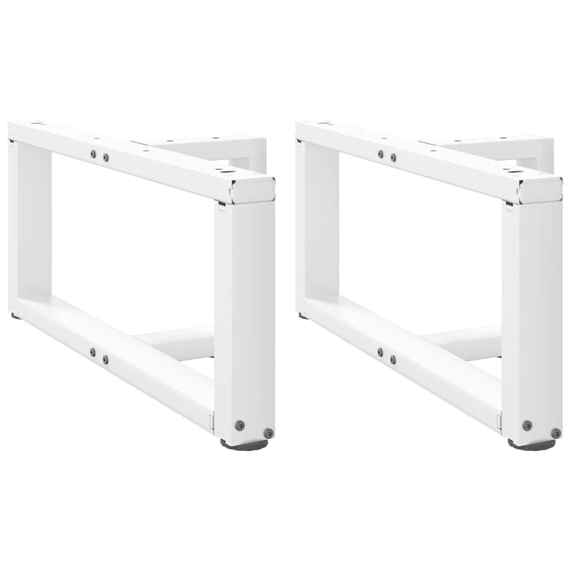 vidaXL 2 db fehér, T-alakú dohányzóasztal láb 70x25x(30-31) cm acél dohányzóasztal láb