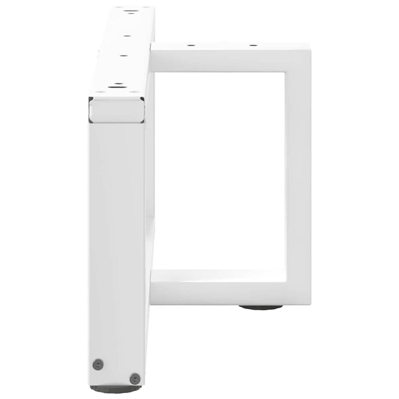 vidaXL 2 db fehér, T-alakú dohányzóasztal láb 70x25x(30-31) cm acél dohányzóasztal láb