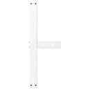 vidaXL 2 db fehér, T-alakú dohányzóasztal láb 70x25x(30-31) cm acél dohányzóasztal láb