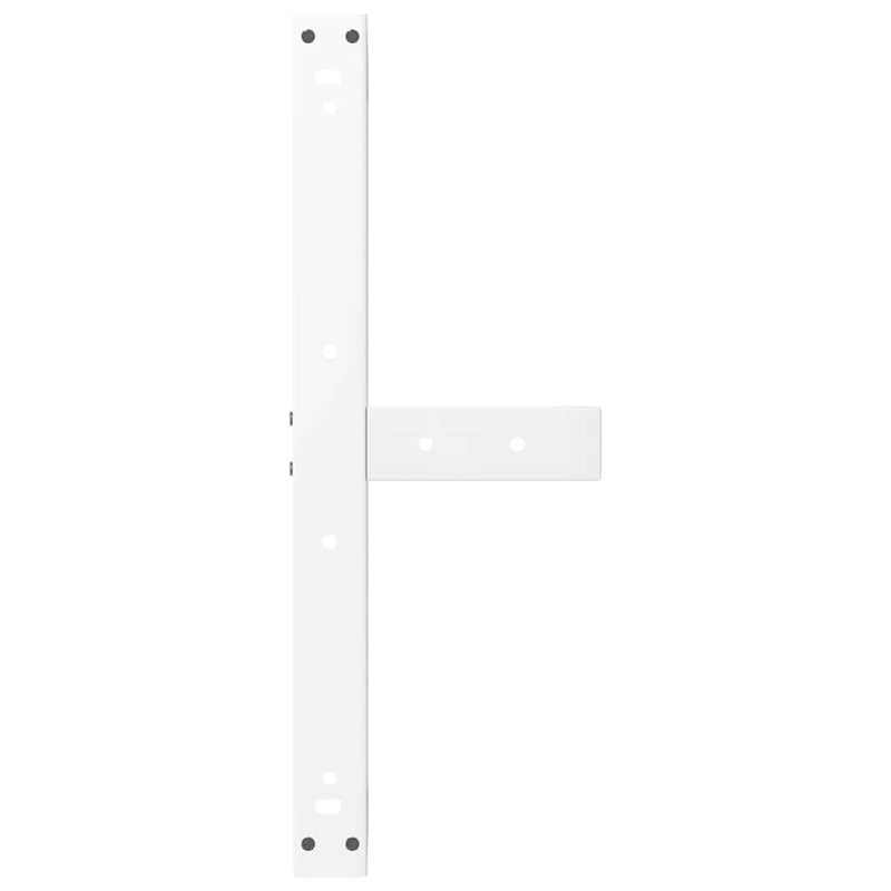 vidaXL 2 db fehér, T-alakú dohányzóasztal láb 70x25x(30-31) cm acél dohányzóasztal láb