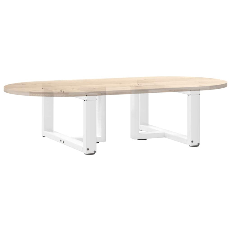 vidaXL 2 db fehér, T-alakú dohányzóasztal láb 70x25x(30-31) cm acél dohányzóasztal láb