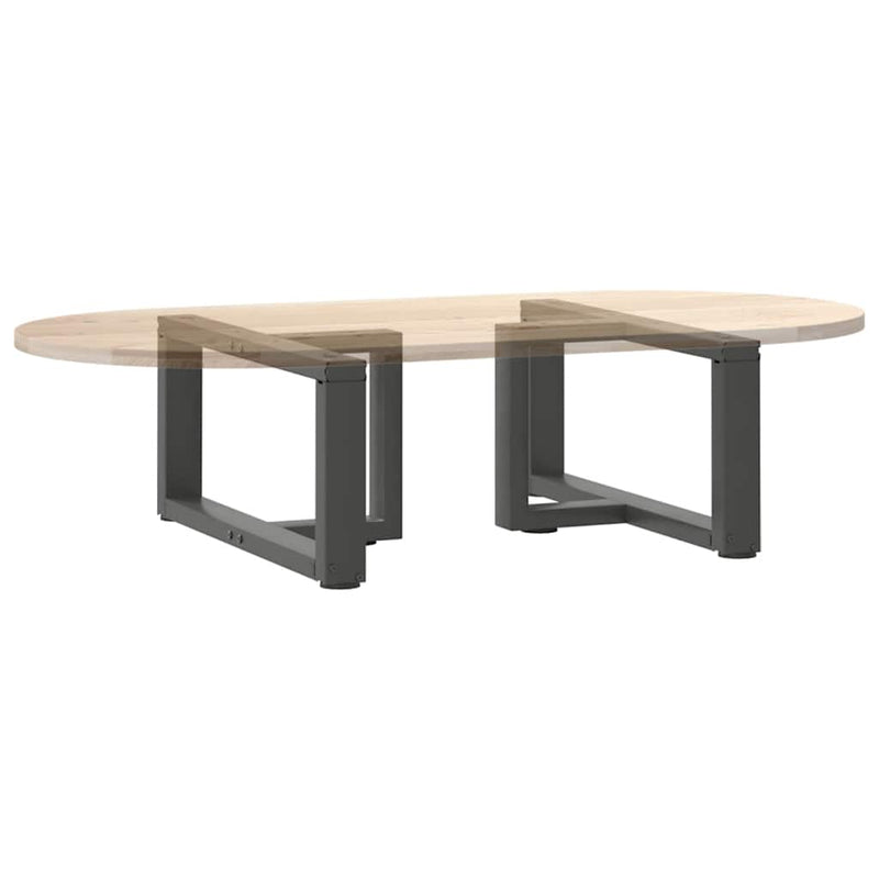 vidaXL 2 db antracitszürke, T-alakú acél dohányzóasztal láb 70x25x(30-31) cm