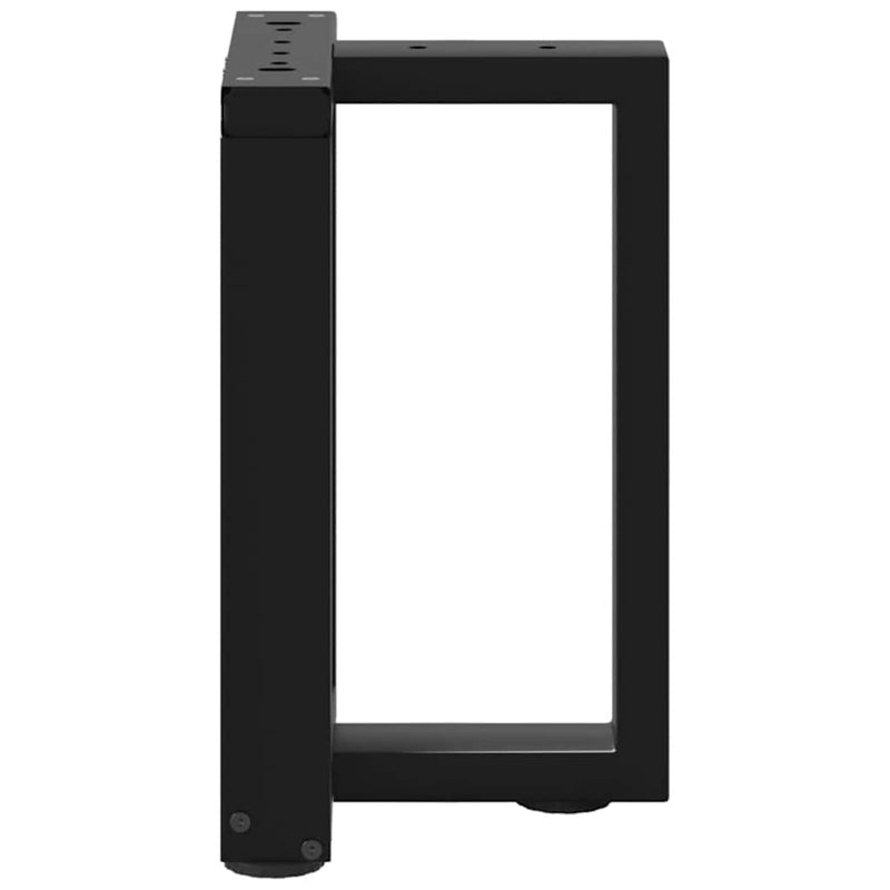vidaXL 2 db fekete, T-alakú acél dohányzóasztal láb 28x25x(42-43) cm