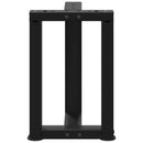 vidaXL 2 db fekete, T-alakú acél dohányzóasztal láb 28x25x(42-43) cm