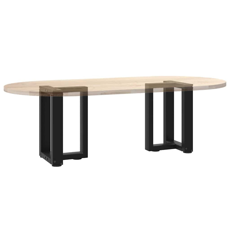 vidaXL 2 db fekete, T-alakú acél dohányzóasztal láb 28x25x(42-43) cm
