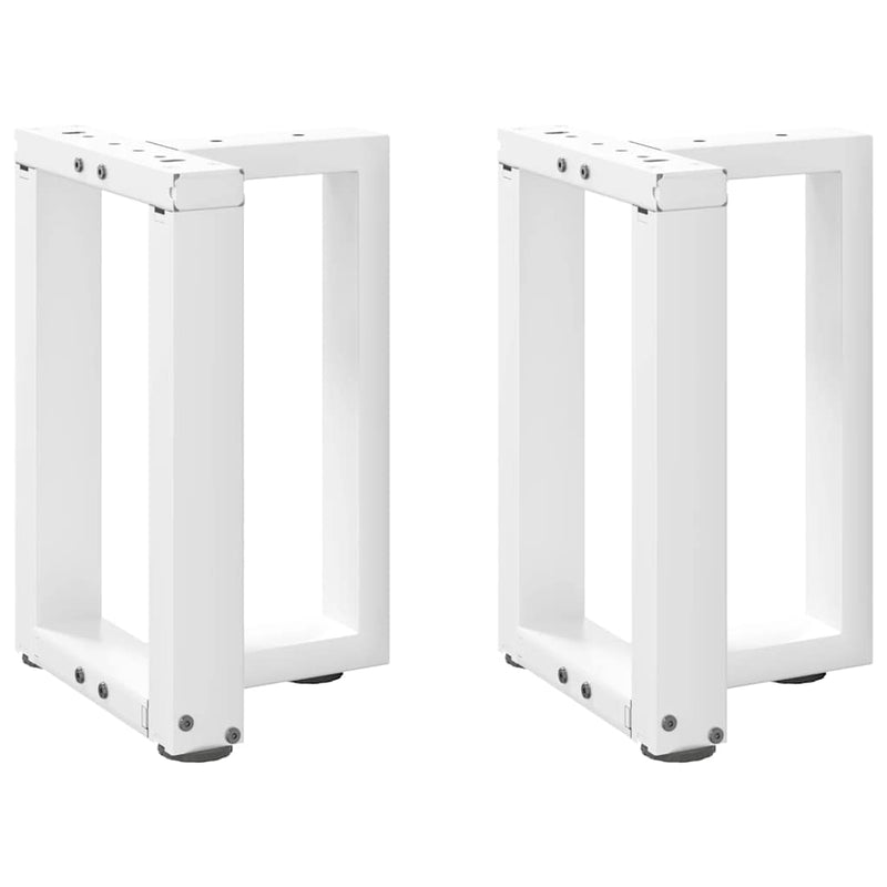 vidaXL 2 db fehér, T-alakú dohányzóasztal láb 28x25x(42-43) cm acél