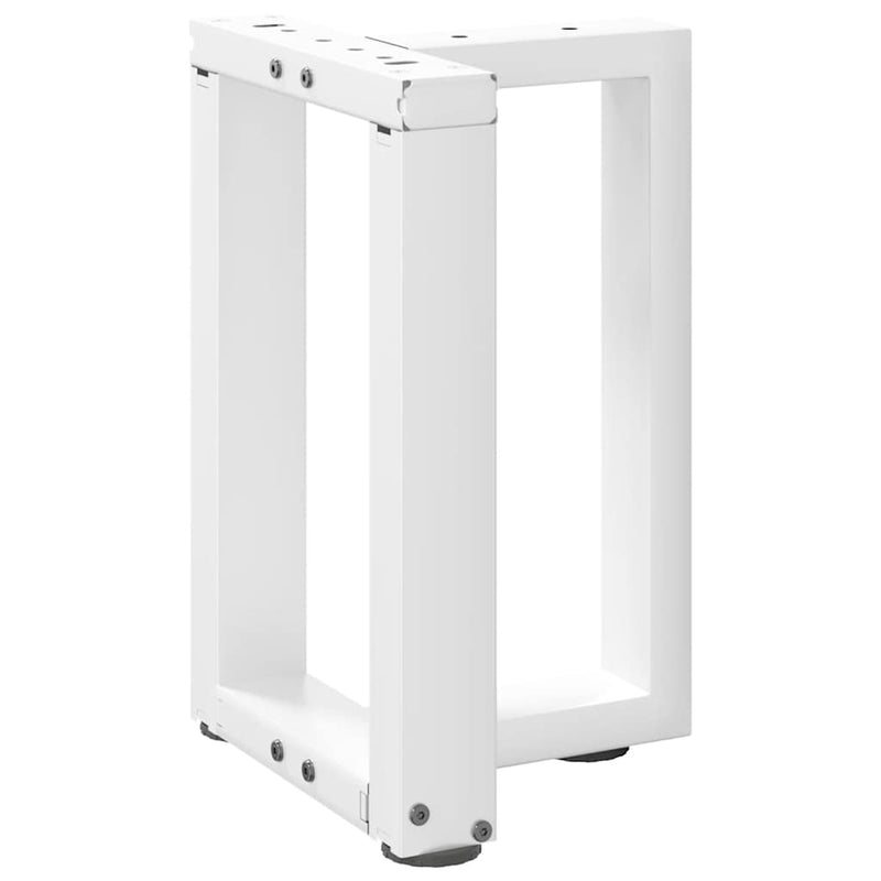 vidaXL 2 db fehér, T-alakú dohányzóasztal láb 28x25x(42-43) cm acél