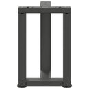 vidaXL 2 db antracitszürke, T-alakú acél dohányzóasztal láb 28x25x(42-43) cm