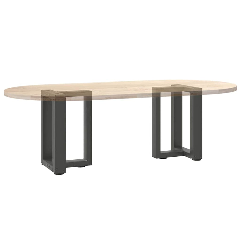 vidaXL 2 db antracitszürke, T-alakú acél dohányzóasztal láb 28x25x(42-43) cm