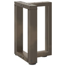 vidaXL 2 db fekete, T-alakú acél dohányzóasztal láb 28x25x(42-43) cm