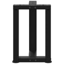 vidaXL 2 db fekete, T-alakú acél dohányzóasztal láb 38x25x(42-43) cm
