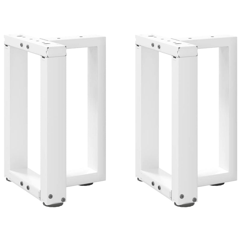 vidaXL 2 db fehér, T-alakú dohányzóasztal láb 38x25x(42-43) cm acél dohányzóasztal láb