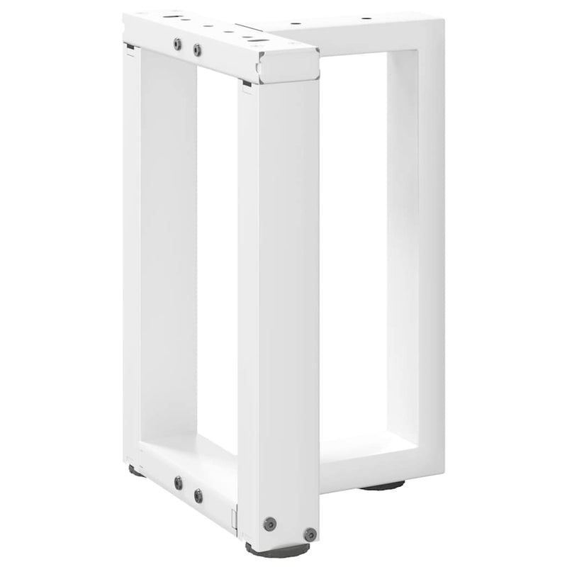 vidaXL 2 db fehér, T-alakú dohányzóasztal láb 38x25x(42-43) cm acél dohányzóasztal láb