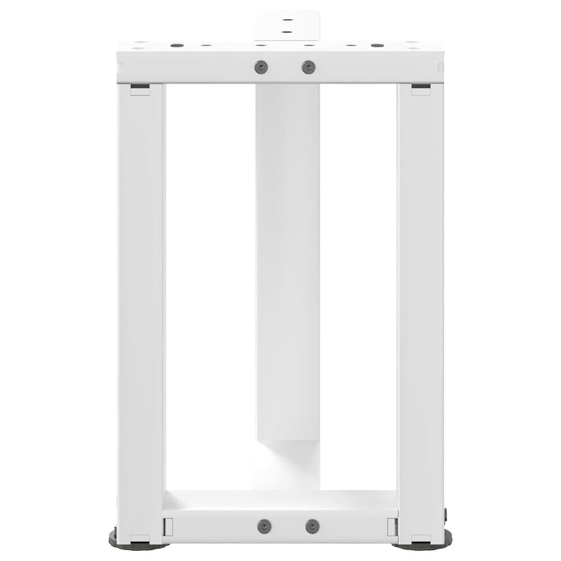 vidaXL 2 db fehér, T-alakú dohányzóasztal láb 38x25x(42-43) cm acél dohányzóasztal láb