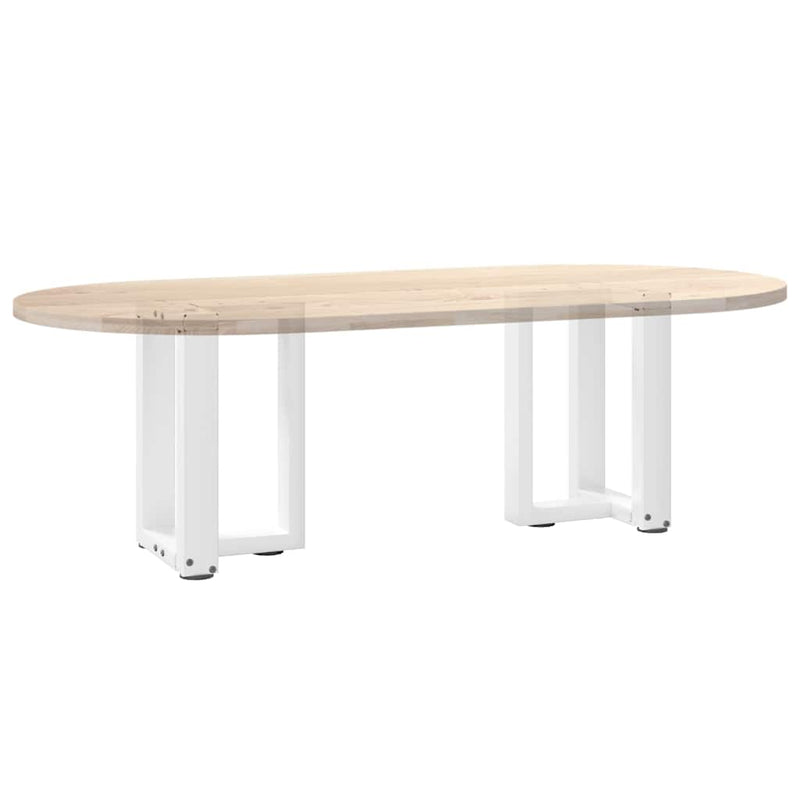 vidaXL 2 db fehér, T-alakú dohányzóasztal láb 38x25x(42-43) cm acél dohányzóasztal láb