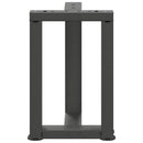 vidaXL 2 db antracitszürke, T-alakú acél dohányzóasztal láb 38x25x(42-43) cm