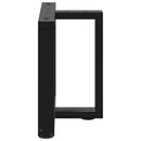 vidaXL 2 db fekete, T-alakú acél dohányzóasztal láb 50x25x(42-43) cm
