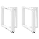 vidaXL 2 db fehér, T-alakú dohányzóasztal láb 50x25x(42-43) cm acél dohányzóasztal láb