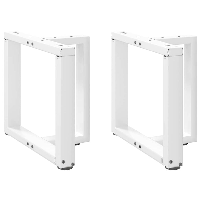 vidaXL 2 db fehér, T-alakú dohányzóasztal láb 50x25x(42-43) cm acél dohányzóasztal láb