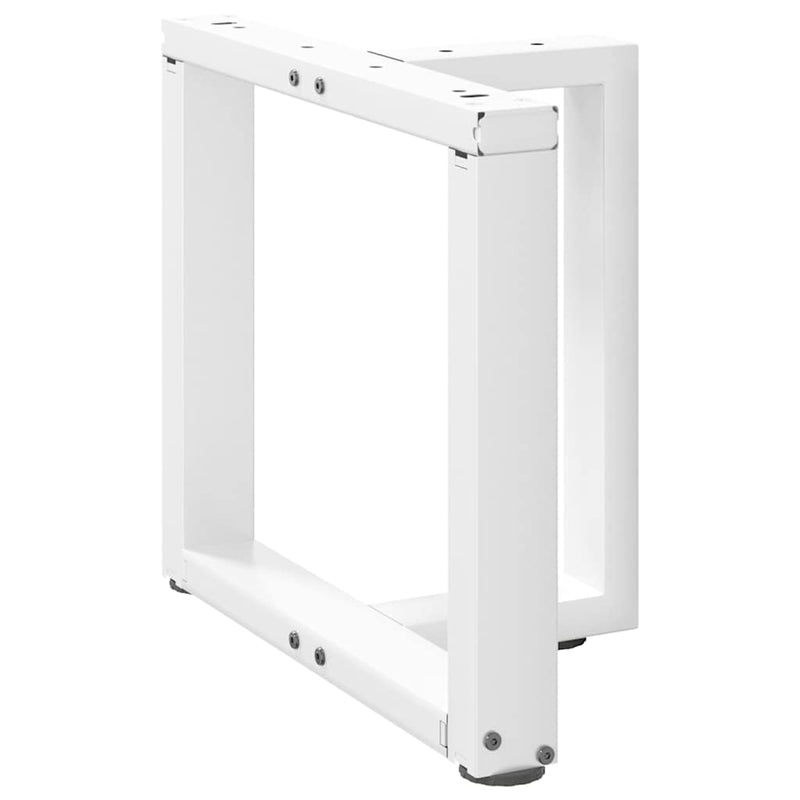 vidaXL 2 db fehér, T-alakú dohányzóasztal láb 50x25x(42-43) cm acél dohányzóasztal láb