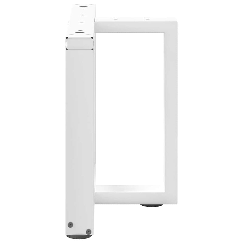 vidaXL 2 db fehér, T-alakú dohányzóasztal láb 50x25x(42-43) cm acél dohányzóasztal láb