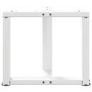 vidaXL 2 db fehér, T-alakú dohányzóasztal láb 50x25x(42-43) cm acél dohányzóasztal láb