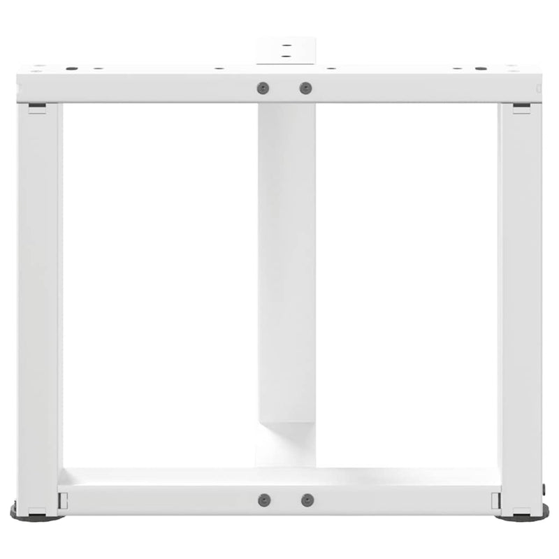 vidaXL 2 db fehér, T-alakú dohányzóasztal láb 50x25x(42-43) cm acél dohányzóasztal láb