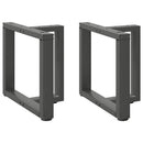 vidaXL 2 db antracitszürke, T-alakú acél dohányzóasztal láb 50x25x(42-43) cm