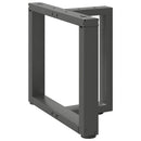 vidaXL 2 db antracitszürke, T-alakú acél dohányzóasztal láb 50x25x(42-43) cm