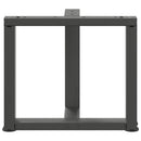 vidaXL 2 db antracitszürke, T-alakú acél dohányzóasztal láb 50x25x(42-43) cm
