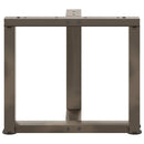 vidaXL 2 db fekete, T-alakú acél dohányzóasztal láb 50x25x(42-43) cm