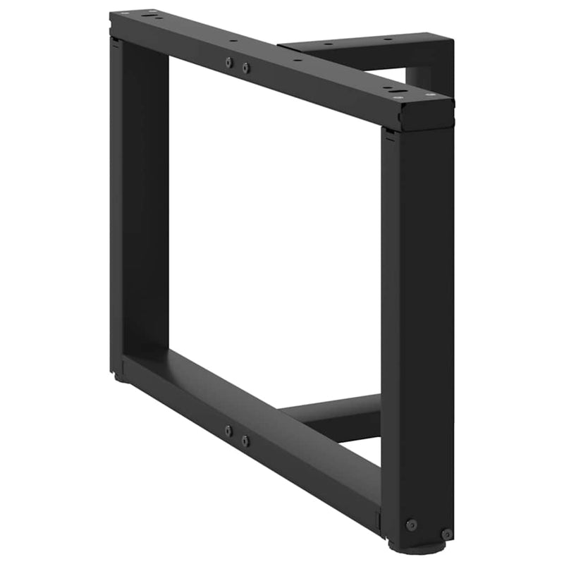 vidaXL 2 db fekete, T-alakú acél dohányzóasztal láb 60x25x(42-43) cm